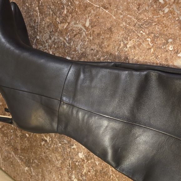 New! No Box Nine West Leather High Heel Boots.  7.5M - Picture 4 of 8